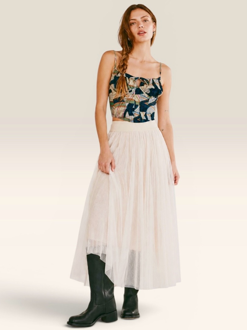 Fairycore Tulle Full Midi Skirt - Small